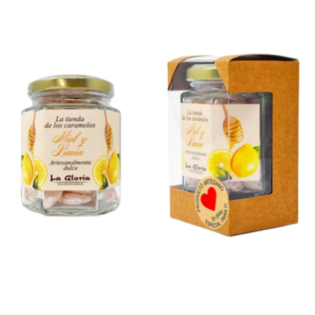 Tarro Cristal 110g Grageados Miel y Limón Tarro Cristal 110g Grageados Miel y Limón
