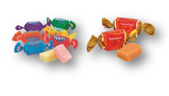 Caramelos masticables de frutas y toffees Toledano