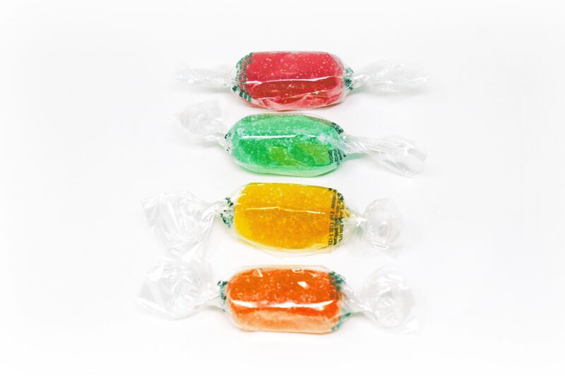 Caramelos de goma de pectina de frutas envueltos