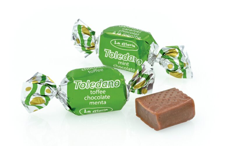 Toffees Toledano de chocolate y menta